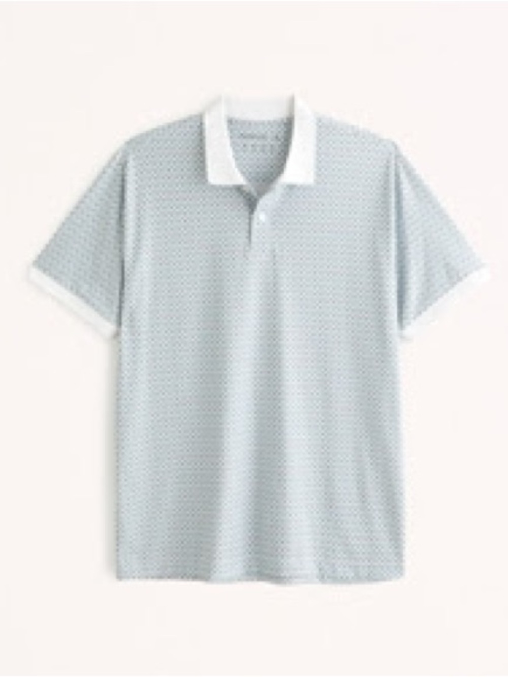 Abercrombie & Fitch Blue and White Patterned Polo